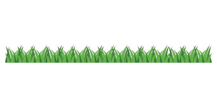 Green grass border for design element use vector