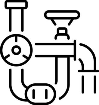 un lineal estilo icono representando tubería vector