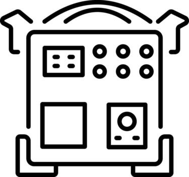 un lineal estilo icono representando calibración metro vector