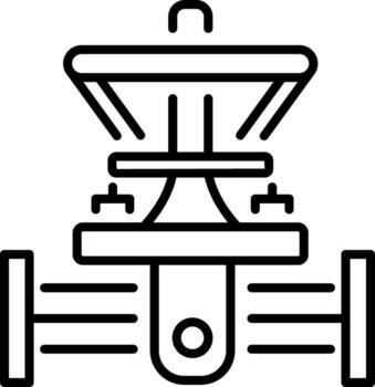 A linear style icon representing control valve vector