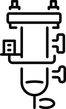 A line style icon showing gas separator vector