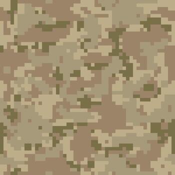 píxel camuflaje. sin costura digital camuflaje modelo. militar textura. marrón Desierto color. tela textil impresión diseños vector