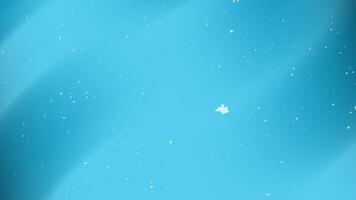 amable ligero azul resumen antecedentes presentando suavemente que cae blanco partículas, creando un sereno y etéreo atmósfera adecuado para tranquilo digital diseño proyectos video