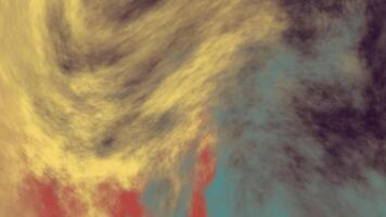 Moody abstract background featuring a dynamic swirl of colorful smoke, vapor, and ethereal particles in fluid motion video