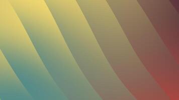 Colorful abstract gradient background with flowing diagonal bands transitioning from yellow and teal to deep red video