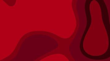 concettuale fluido arte sfondo con dinamico ondulato strati nel un' monocromatico rosso colore tavolozza video