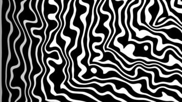 abstrakt svart och vit vågig mönster - dynamisk krusningar och strömmande rader skapande en visuellt fängslande optisk illusion video