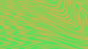 dinamico astratto sfondo con vivace verde e arancia deformato Linee la creazione di un' surreale liquido movimento e fluido arte effetto per un' futuristico fondale video