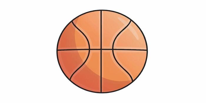 Dynamic Basketball Illustration with Smooth Shading vector