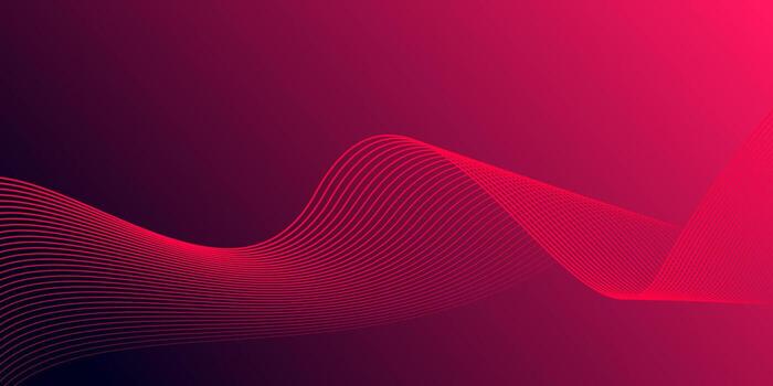 Abstract glowing wave lines on gradient pink background. Dynamic wave pattern. Modern flowing wavy lines. Futuristic technology concept. Suit for banner,poster,cover,brochure,flyer,website. vector
