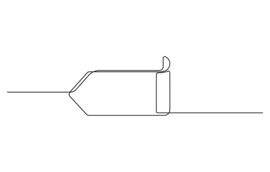 Minimalist Order Now Bookmark Continuous Line Drawing, Order Now Continuous Line Arrow vector