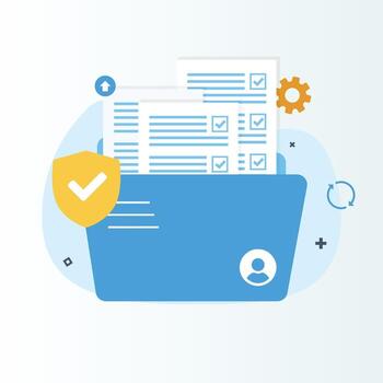 Files and notes template note app. To do folder with checkboxes. Digital planner app for schedule, tasks, notifications vector