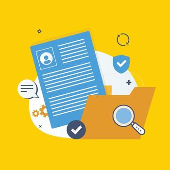 Files and notes template note app. To do folder with checkboxes. Digital planner app for schedule, tasks, notifications, events design vector