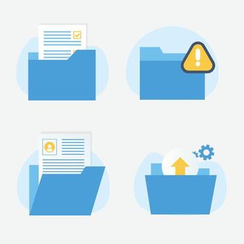 Files and notes template note app. To do folder with checkboxes. Digital planner app for schedule, tasks, notifications, events design illustration vector