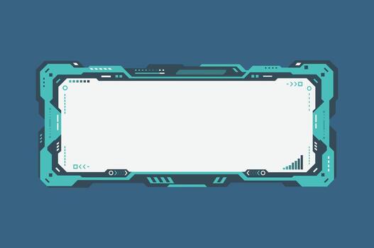 green and dark blue tone color futuristic rectangle lower third bar name vector