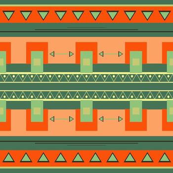 Seamless pattern with geometric tribal pattern vector