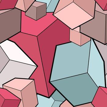 Seamless pattern with cubes for your creativity vector