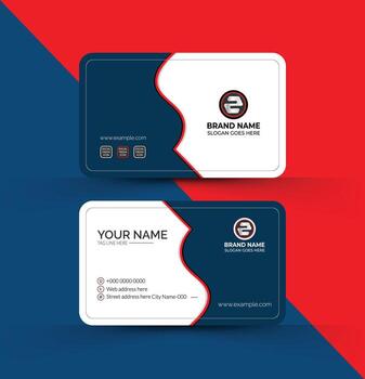 Modern creative business card and name card horizontal simple clean template vector