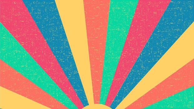 Retro Swirl Groovy Starburst vector