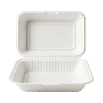 aberto branco descartável Comida recipiente isolado em transparente fundo png