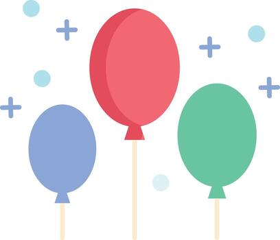 globos plano icono diseño vector