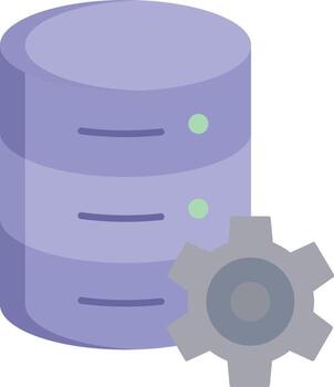 database setting flat icon design vector