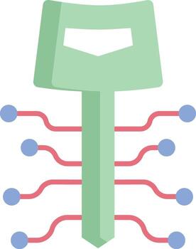 seguridad llave tecnología plano icono diseño vector