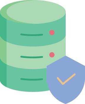 base de datos seguridad plano icono diseño vector