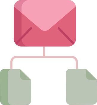email hierarchy flat icon design vector