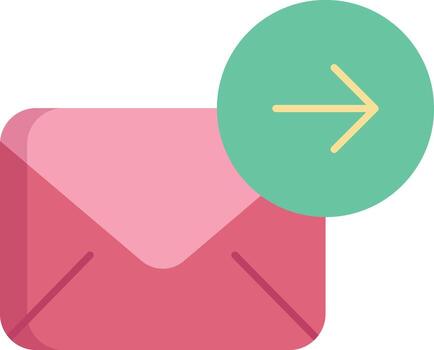 email forward flat icon design vector