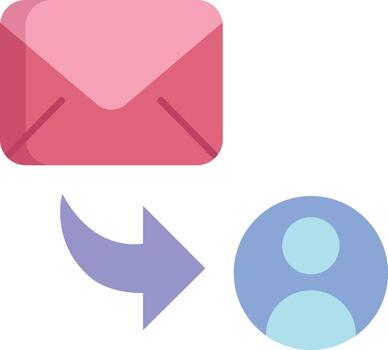 email send user flat icon design vector