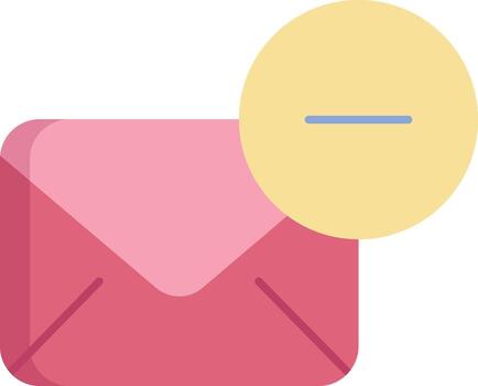 Eliminar mensaje plano icono diseño vector