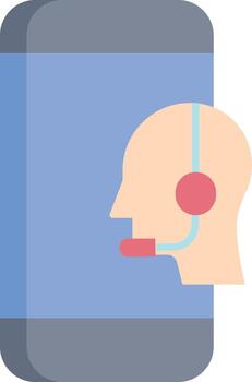 mobile tech support flat icon design vector