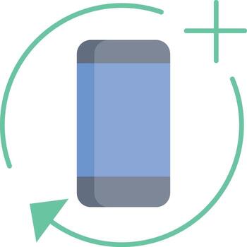 mobile reboot flat icon design vector