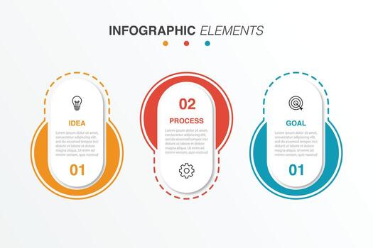 Timeline infographic design element and number options. Business concept with 3 steps. Can be used for workflow layout, diagram, annual report, web design. vector
