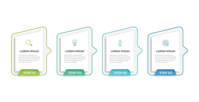 Presentation business infographic template with 4 step,options vector