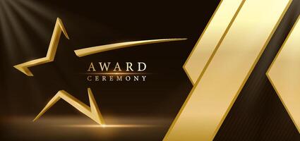 premio ceremonia dorado estrella silbido antecedentes vector