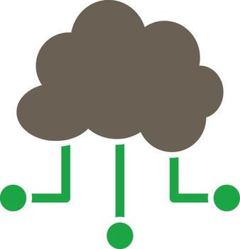 Cloud Based Architecture Thin Graphic Shape Form vector