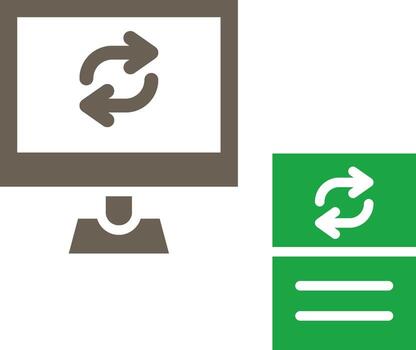 Data Synchronization Color Stroke Symbol vector