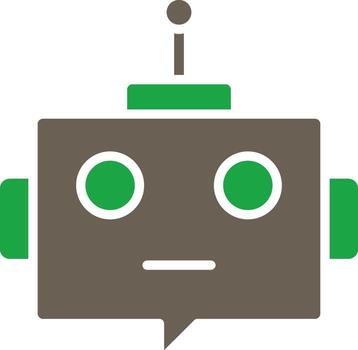 Ai Assistant Minimal Art Style Object vector