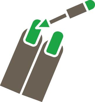 Manicure Sharp Linear Edge Mark vector