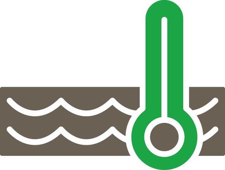Water Temperature User Interface Badge vector