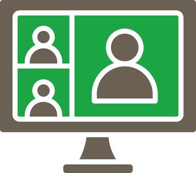 virtual reunión codificado usuario interfaz símbolo vector