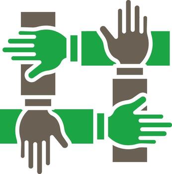 Teamwork Minimal Art Style Object vector