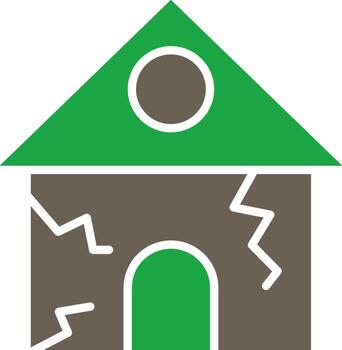 Earthquake House Vivid Application UI Element vector