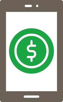 Mobile Payment Color Block Style Badge vector