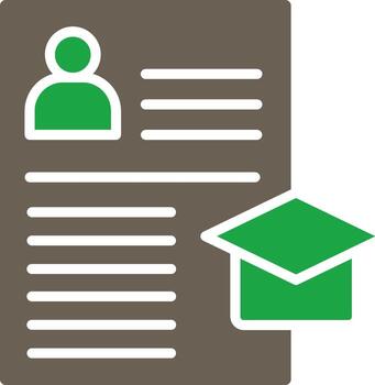 Student Record Handcrafted User Interface Symbol vector