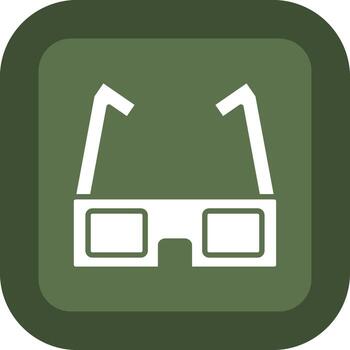 3d Glasses Vivid Application UI Element vector