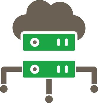 Database Flat Design Symbol vector