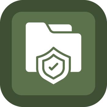 Protected Folder User Interface Badge vector